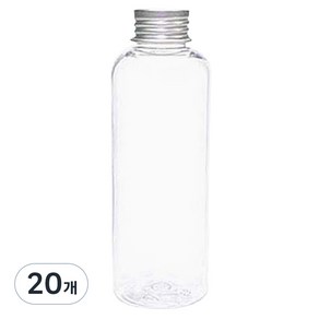 병도매닷컴 DT200 투명 음료용기 알루미늄 실버캡, 200ml, 20개