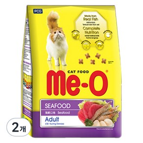 뉴-MeO 시푸드 고양이 건식사료, 씨푸드, 1.2kg, 2개