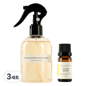 소소코 건강한 자연의 향기 아로마블랜딩 룸스프레이 클리어 마인드 250ml, 3세트