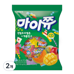 마이쮸 필로우 캔털루프멜론 + 애플망고 캔디, 284g, 2개