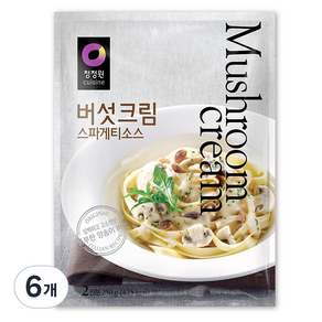 청정원 버섯크림 스파게티소스, 250g, 6개