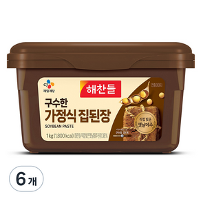 해찬들 구수한 가정식 집된장, 1kg, 6개