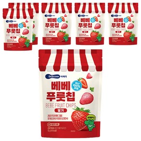 베베쿡 유아용 베베 푸룻칩 딸기, 12g, 6개