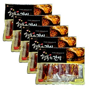 행복한간식 강아지 사사미 간식 400g, 오리 스틱 껌맛, 5개