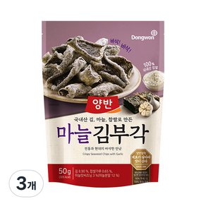 양반 마늘 김부각, 50g, 3개