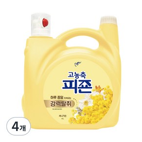 고농축 피죤 강력탈취 오리지널 써니가든 섬유유연제, 6L, 4개