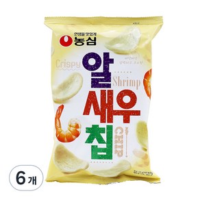 농심 알 새 우칩, 68g, 6개