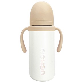 유비맘 유아용 시그니처 보온보냉 스테인리스 빨대컵 330ml, 1개, 초코