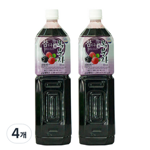 파낙스 참다음 복분자 음료베이스, 1.5L, 4개