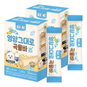 엘빈즈 11곡물 영양그대로 곡물바, 우유맛, 40g, 2개