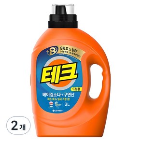 테크 베이킹소다 플러스 구연산 드럼용 액체세제 본품, 3L, 2개