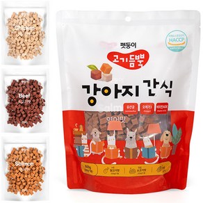 펫둥이 고기듬뿍 강아지 간식 져키, 혼합맛(닭고기/소고기/연어), 600g, 1개