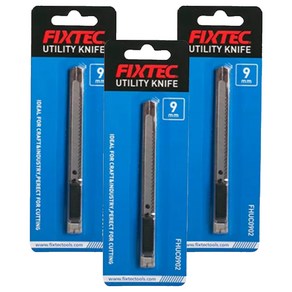 픽스텍 휴대용 다용도 스텐 커터칼 9mm FHUC0902, 9 x 80mm, 3개