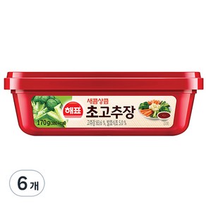 해표 새콤상큼 초고추장, 170g, 6개