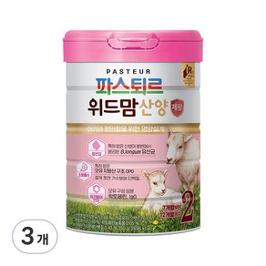 파스퇴르 위드맘 산양 제왕 분유 2단계, 750g, 3개