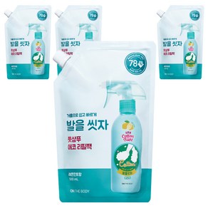 온더바디 코튼풋 발을씻자 풋샴푸 레몬민트향 리필 500ml