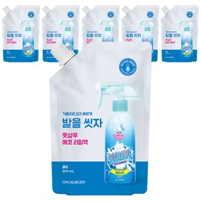 온더바디 코튼풋 발을 씻자 풋샴푸 쿨링 리필 500ml, 6개, 1개입