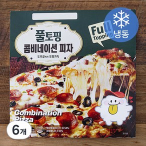 한맥 풀토핑 콤비네이션피자 (냉동), 385g, 6개