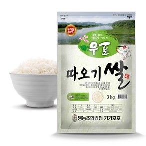 가가호호 2024년산 햅쌀 우포 따오기쌀 백미, 상, 3kg, 1개