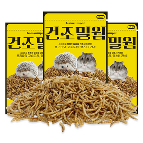 햄슴펫 고슴도치 햄스터 건조밀웜, 150g, 3개