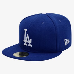 뉴에라 59FIFTY 어센틱 LA 다저스 MLB 모자, DARKROYAL, 1개