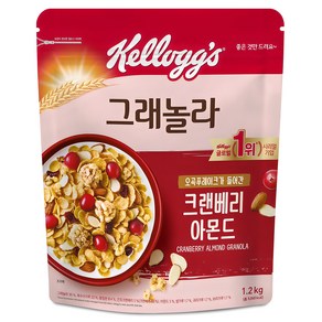 켈로그 크랜베리 아몬드 그래놀라 시리얼, 1.2kg, 1개