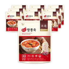 본죽 데워서 바로 먹는 화끈짬뽕죽, 330g, 10개