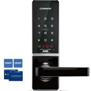 COMMAX 스마트 무타공 도어록 + 카드키 4p 세트 CDL-515M