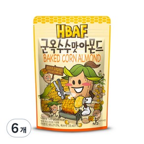 바프 군옥수수맛 아몬드, 120g, 6개