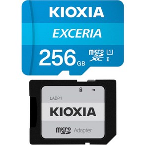 키오시아 EXCERIA XC UHS-I microSD 메모리카드 LMEX1L256GG2 + SD 어댑터 세트