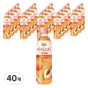 티즐 아이스티 제로 복숭아, 500ml, 40개