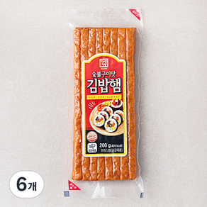 한성기업 숯불구이맛 김밥햄, 200g, 6개