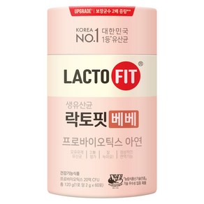 락토핏 생유산균 베베 60포, 60회분, 120g, 1개