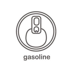 디자인수풀 자동차스티커 캔gasoline, 다크그레이, 1개