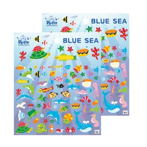 쁘띠팬시 스티커, da5307 blue sea, 2개입