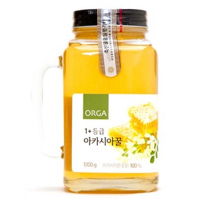 ORGA 1+등급 아카시아꿀, 1.1kg, 1개