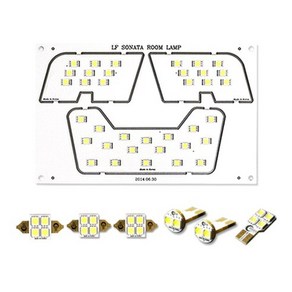 문라이트LED 현대자동차 전용 LED실내등 풀세트 그랜져HG, 혼합 색상, 1세트