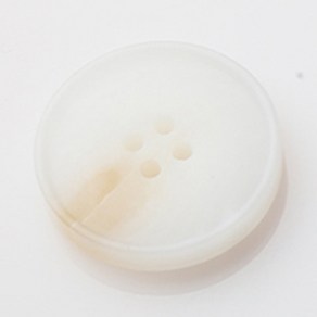 HR빅버튼 레이블 무광 단추 25mm, 화이트, 12개