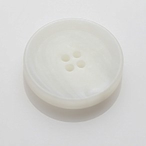 HR빅버튼 덴마크 무광 단추 18mm, 화이트, 4개