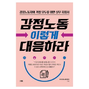 감정노동 이렇게 대응하라:감정노동자와 기업 모두를 위한 실무 지침서