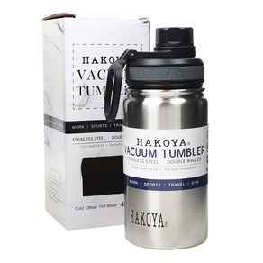 하코야 스포츠 진공 보온 보냉병, 스텐, 400ml, 1개