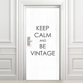 디자인수풀 현관문 시트지 keep vintage 고급 우드목