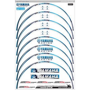 모토스티커 휠스티커 야마하 SP, 블루, 1세트