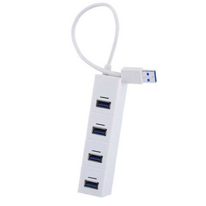 이탑 4포트 유전원 USB 3.0 허브 U3-23, 화이트, 1개