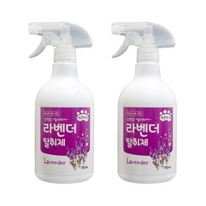 인터펫코리아 깨끗하개 반려동물 탈취제 라벤더향, 750ml, 2개