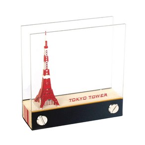 빅드림 꾸꾸까까 핸드메이드 3D 메모패드 Tokyo Towe 80 x 80 x 26 mm, 레드, 1개