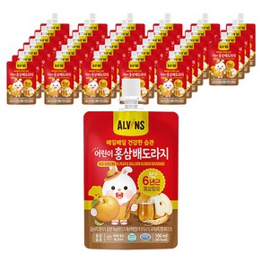 엘빈즈 매일매일 건강한습관 어린이 홍삼배도라지 100ml, 40개