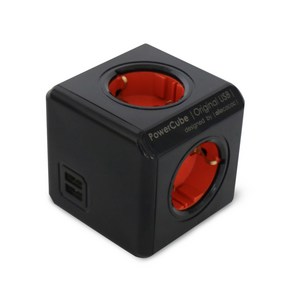파워큐브 1250BC 멀티탭 2.0 오리지널 USB 블랙, 7.5cm, 1개