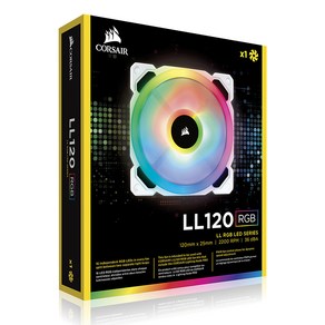 커세어 게이밍 PC 쿨링팬 LL120 RGB WHITE, 1개