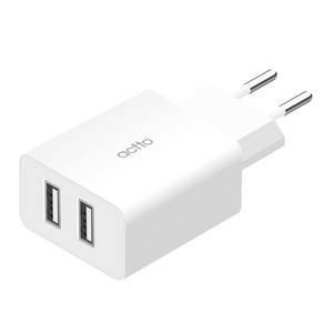 엑토 12W 2.4A USB 2포트 가정용 고속 충전기 MTA-32, 1개